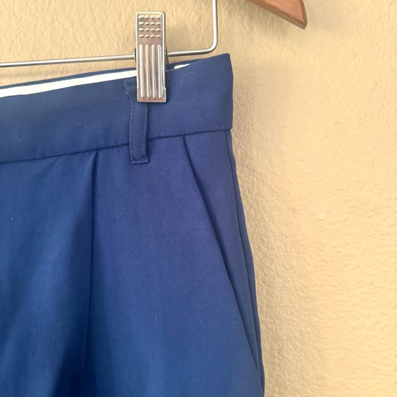 ZARA High Rise Pleated Wide Leg Trouser Pants Blue Size Small - Picture 4 of 7